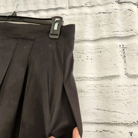 Nanette Lepore Circuit Skirt Solid Black Womens Size 8 Pleated Lined - Picture 6 of 11